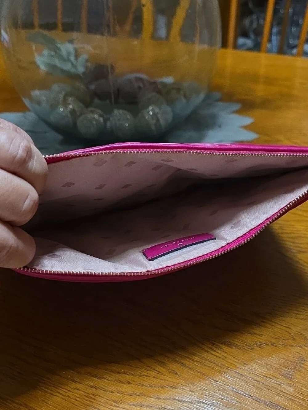 kate spade Magenta Quilted Zip Cosmetic Pouch